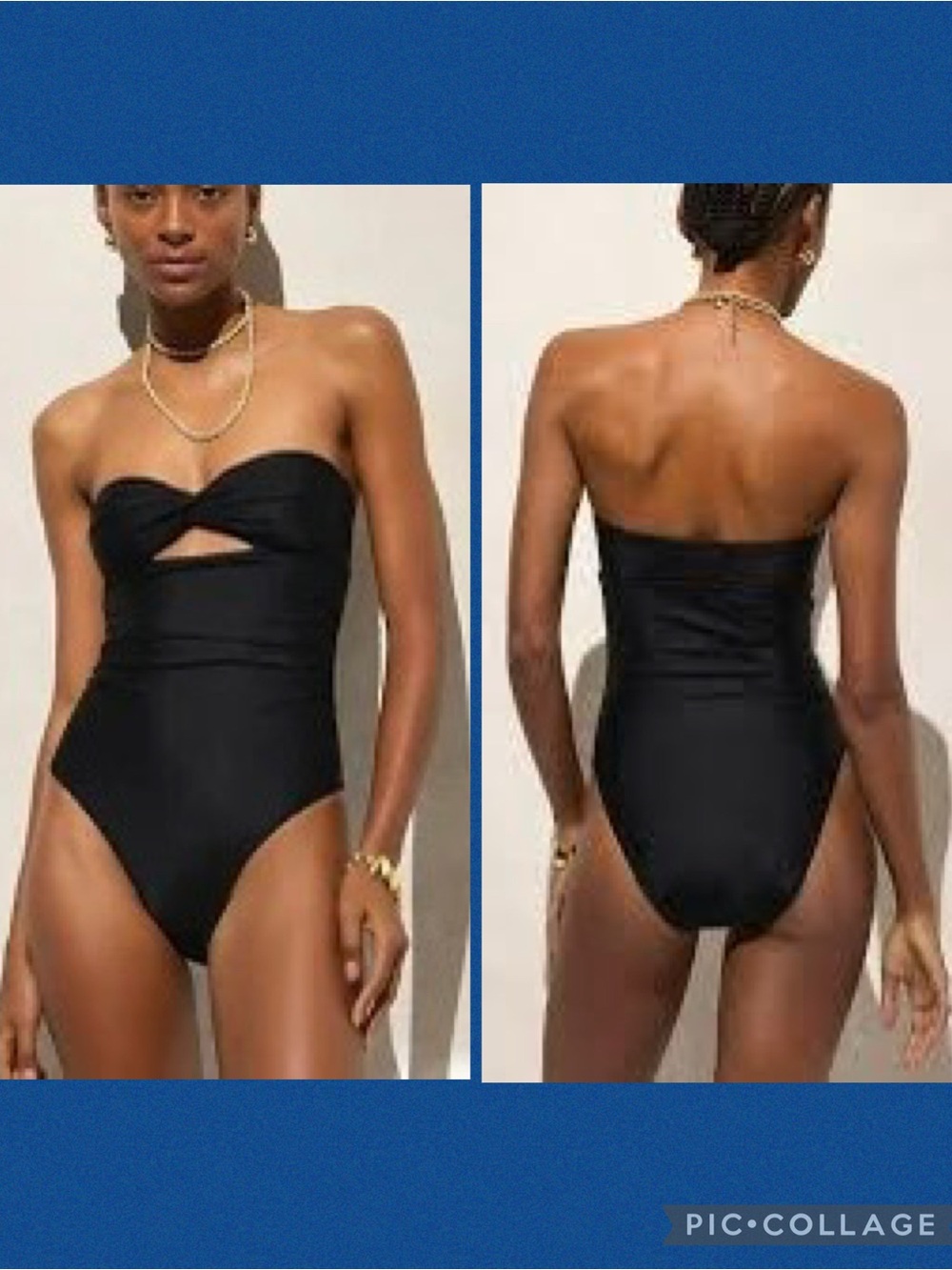 NWT J. Crew Gemma Ruched Bandeau Cutout One-Piece Swimsuit